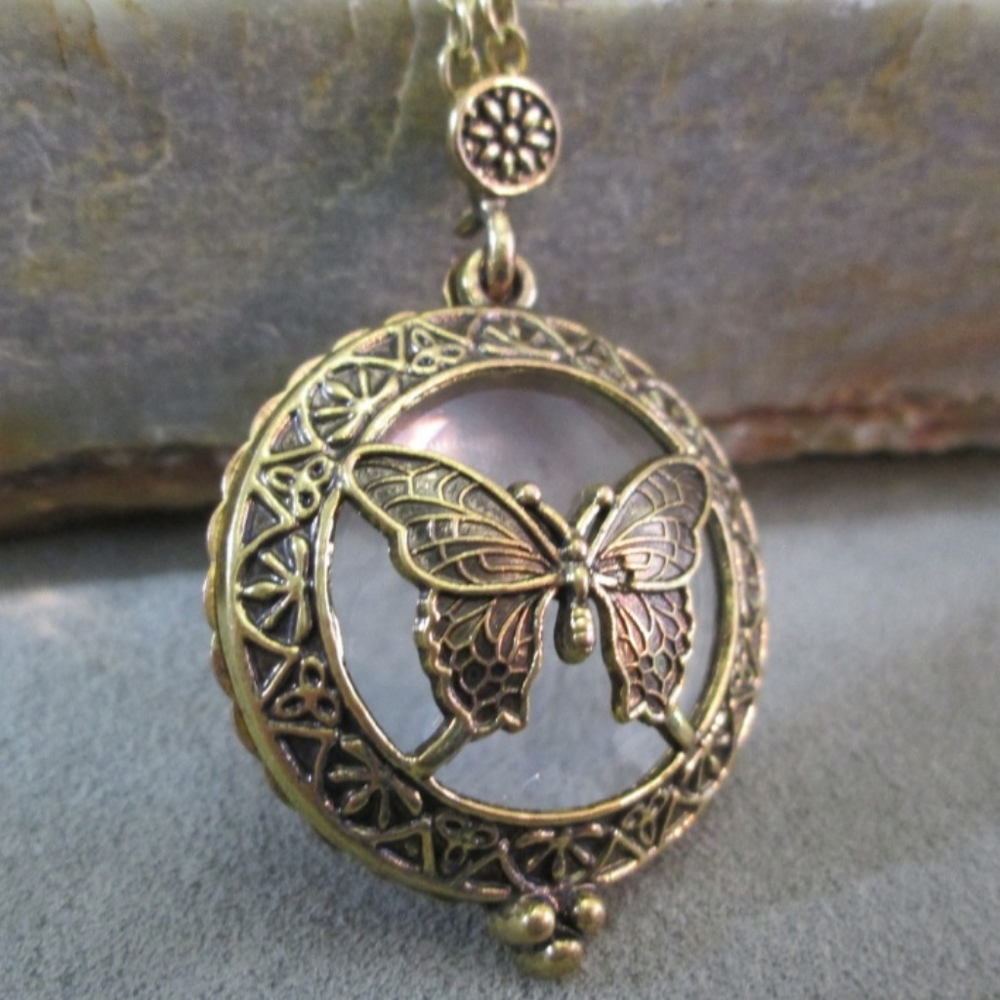 Magnify Glass Butterfly Necklace - Picture 5 of 13
